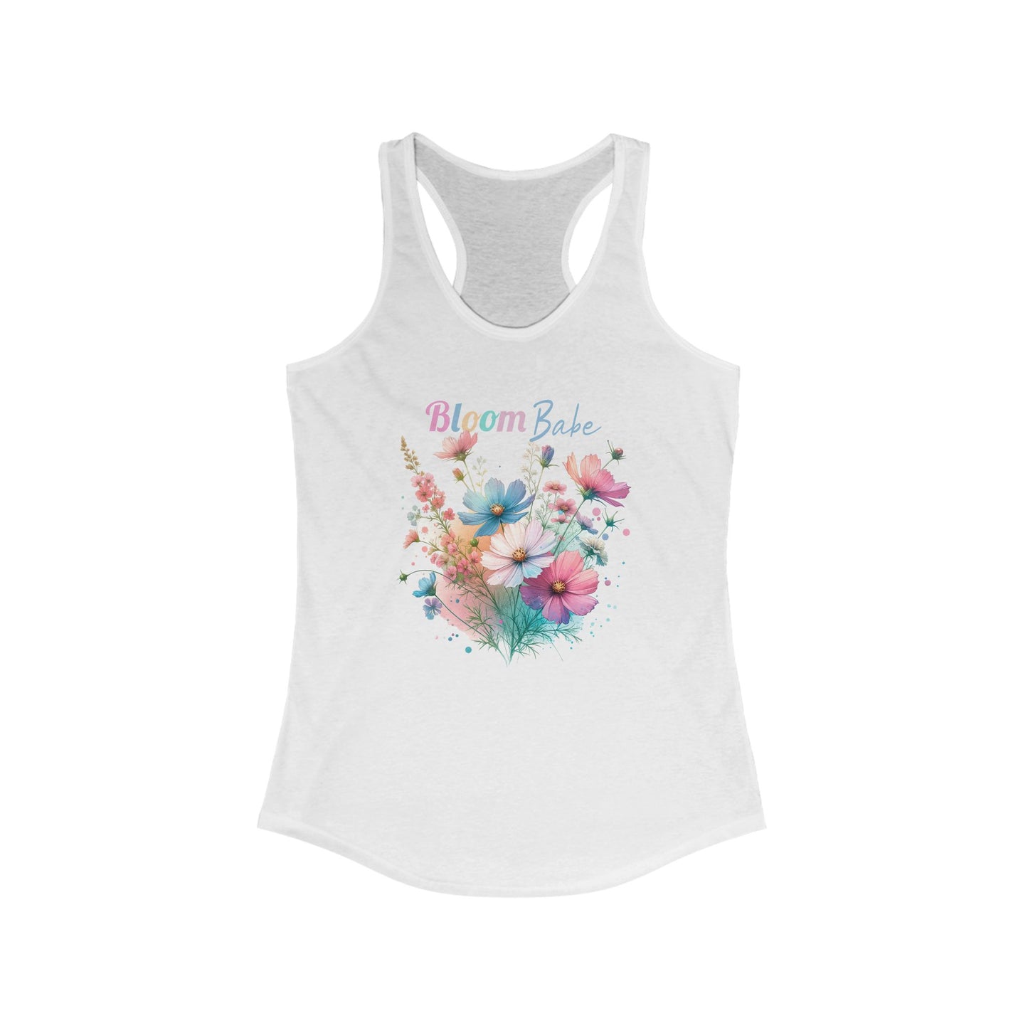 Bloom Babe Racerback Tank, Floral Graphic Top