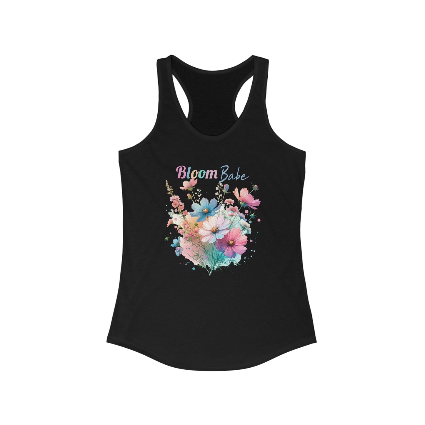 Bloom Babe Racerback Tank, Floral Graphic Top