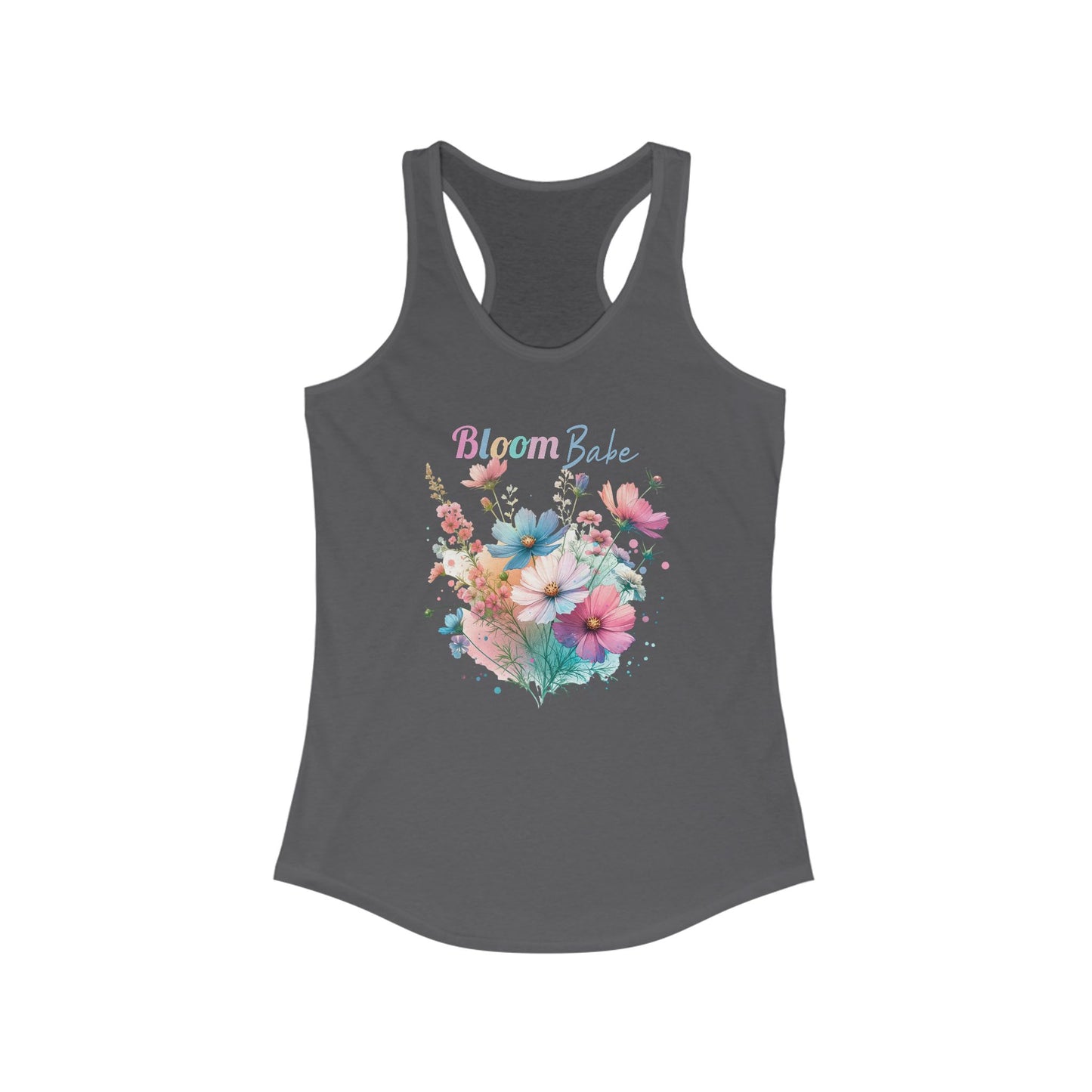 Bloom Babe Racerback Tank, Floral Graphic Top