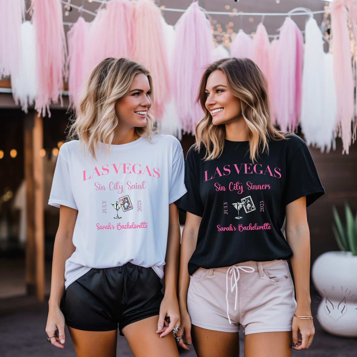 Las Vegas Bachelorette Shirt, Saint & Sinners-"View Full Details" to Personalize