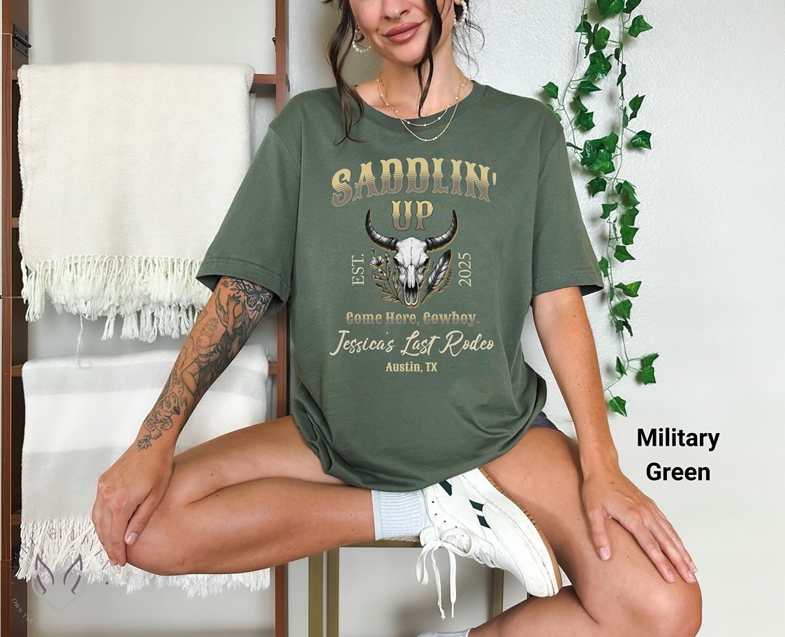 Custom Western Themed Bachelorette/ Bridal Party Tees- "View Full Details" to Personalize