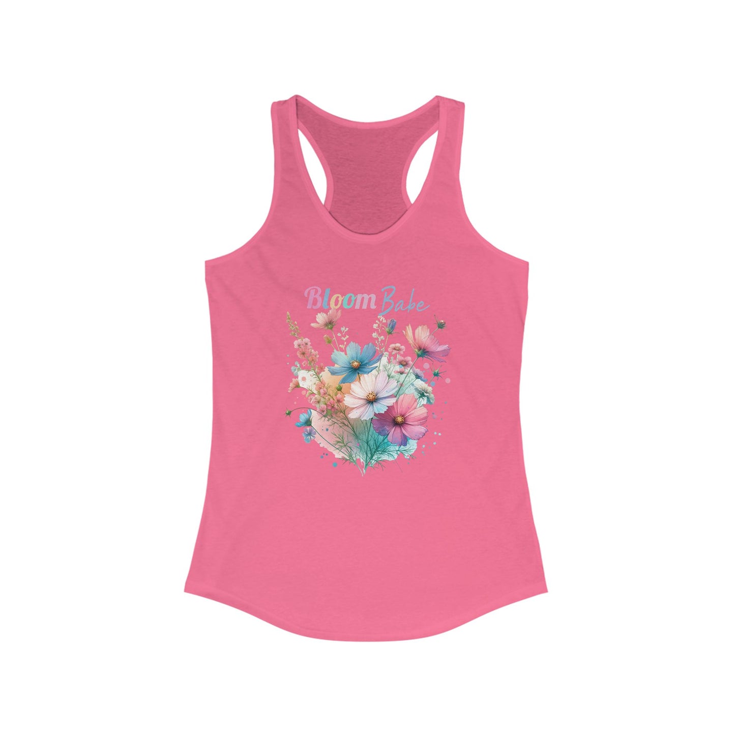 Bloom Babe Racerback Tank, Floral Graphic Top