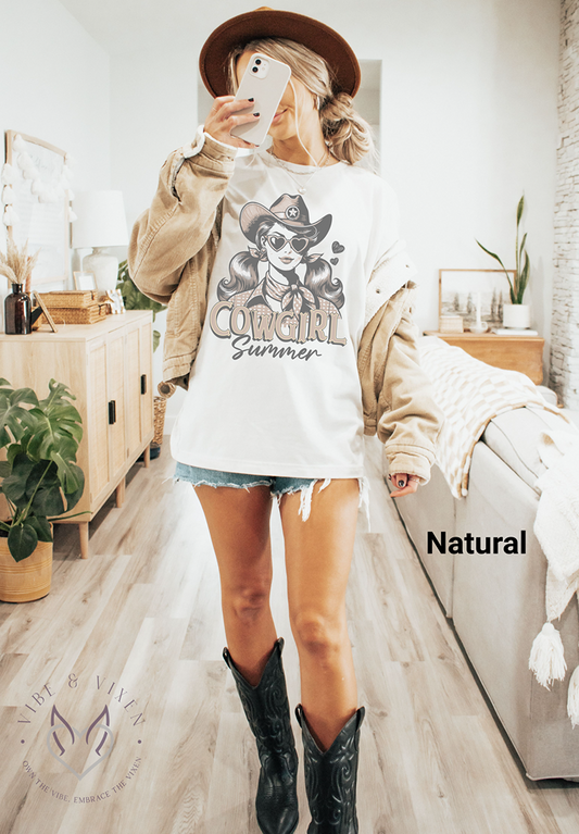 Cowgirl Summer Tee, Retro Cowgirl Shirt