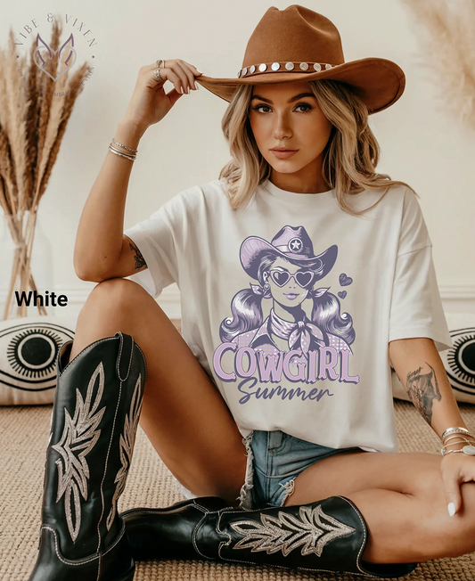 Cowgirl Summer Tee, Retro Cowgirl Shirt