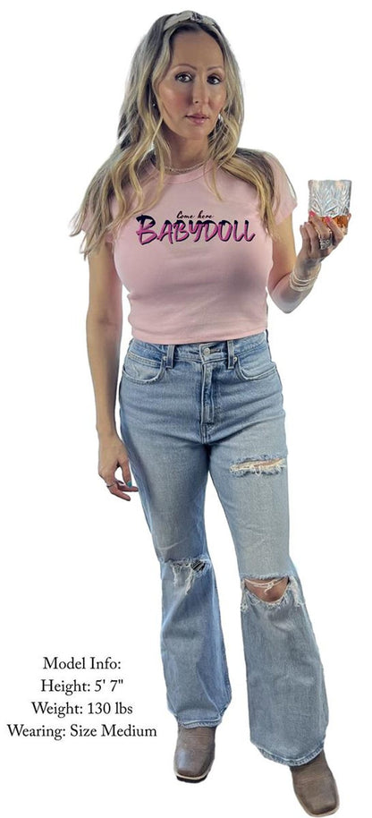 Flirty 'Come Here Babydoll' Women's Baby Tee