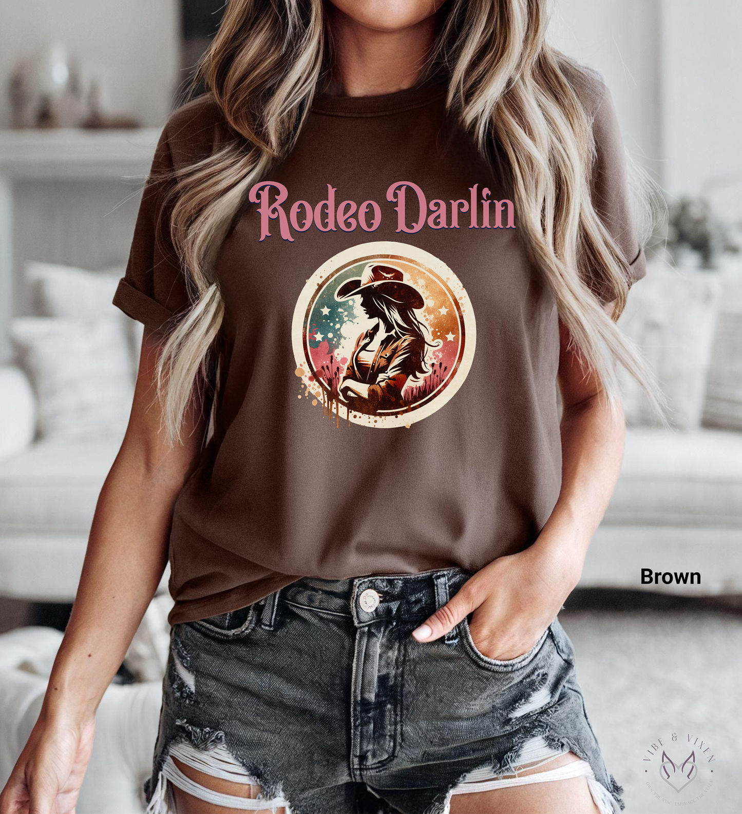 Rodeo Darlin T-Shirt (pink)- Cowgirl Core Vibes